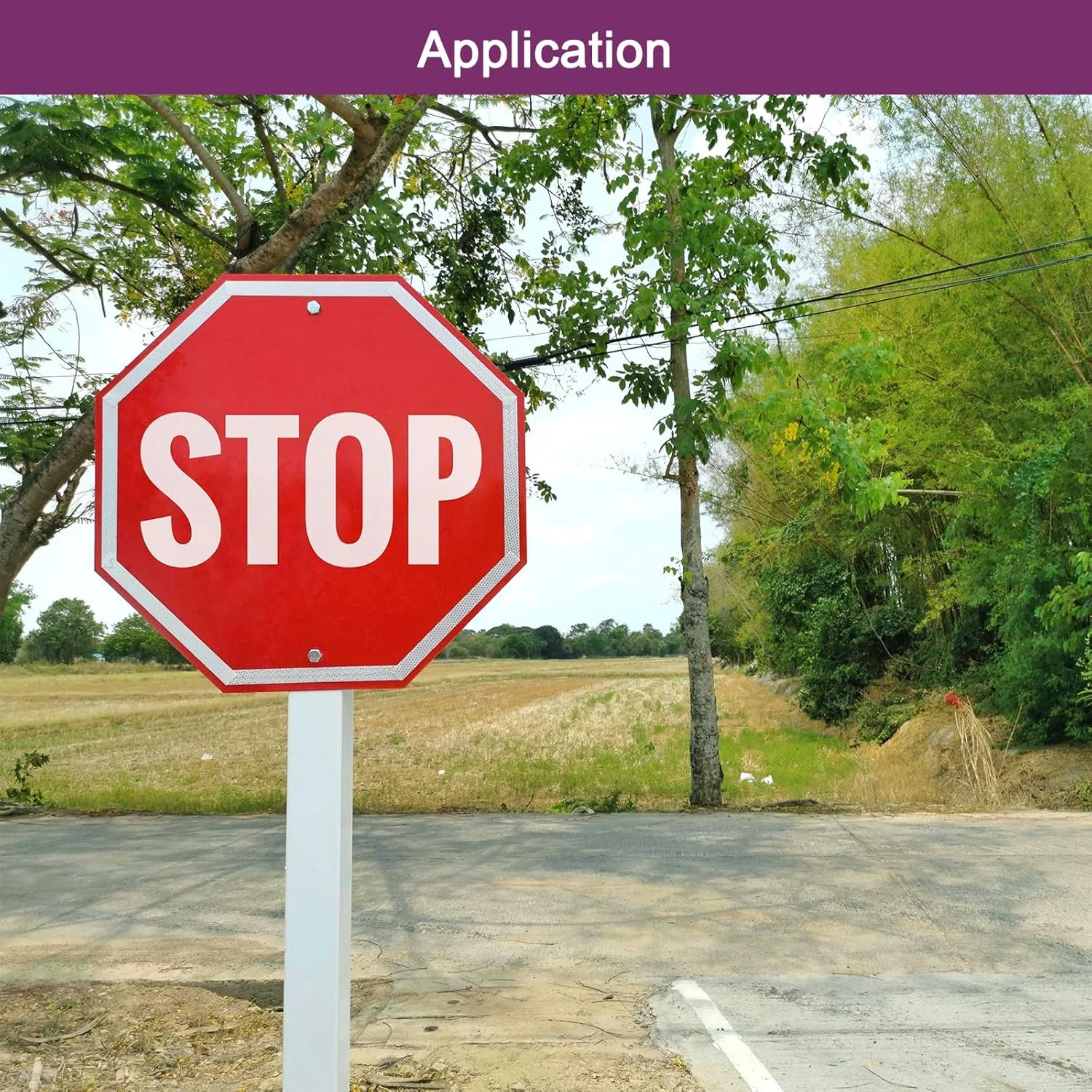 تابلو ایست منبع یابی، 30 در 30 سانتی متر، تابلوهای آلومینیومی بازتابنده هشدار دهنده برای ترافیک خیابانی، تابلوی هشت ضلعی ضد زنگ