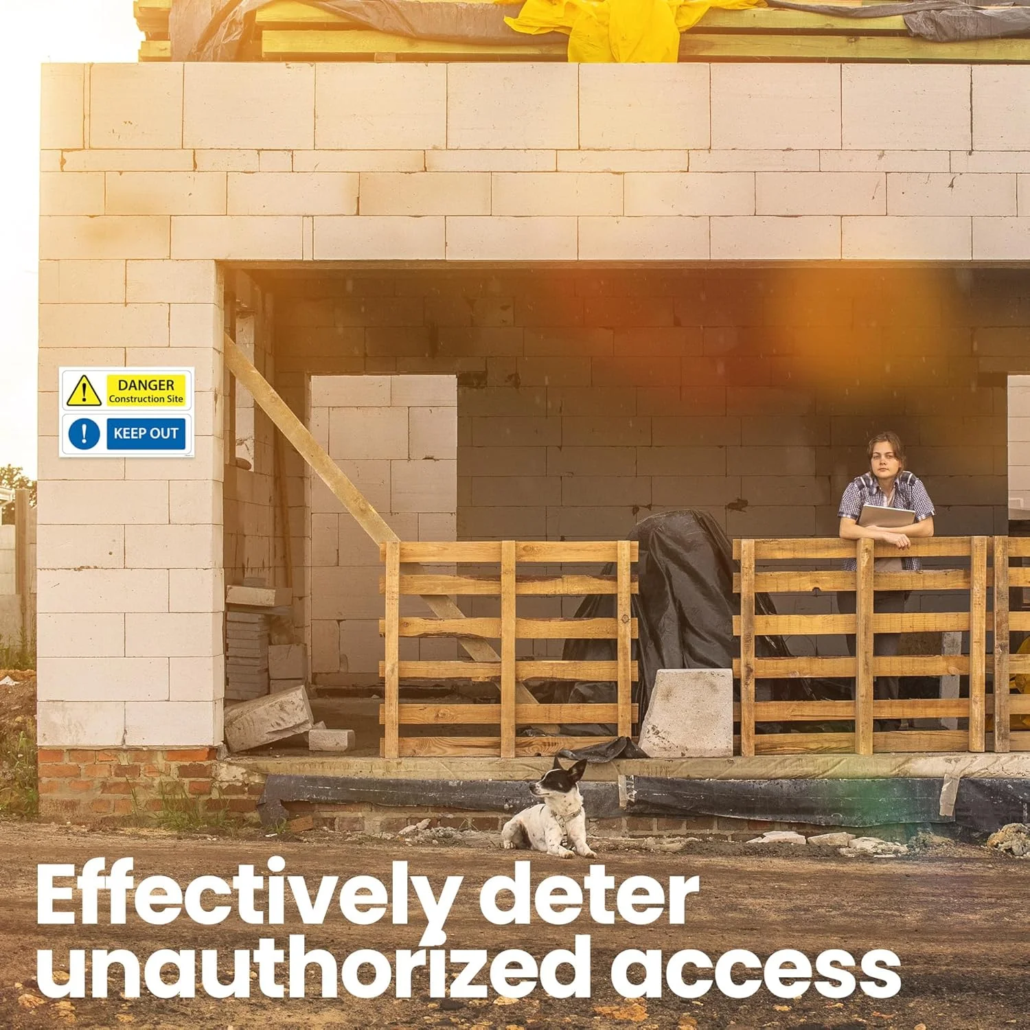 تابلو خطر ورود ممنوع RDLCAR، تابلوهای سایت ساخت و ساز خطرناک، ضخامت 4 میلی متر، تابلوی ایمنی حرفه ای سایت، ایده آل برای حفاظت از خطر، دید بالا 200mm x 300mm