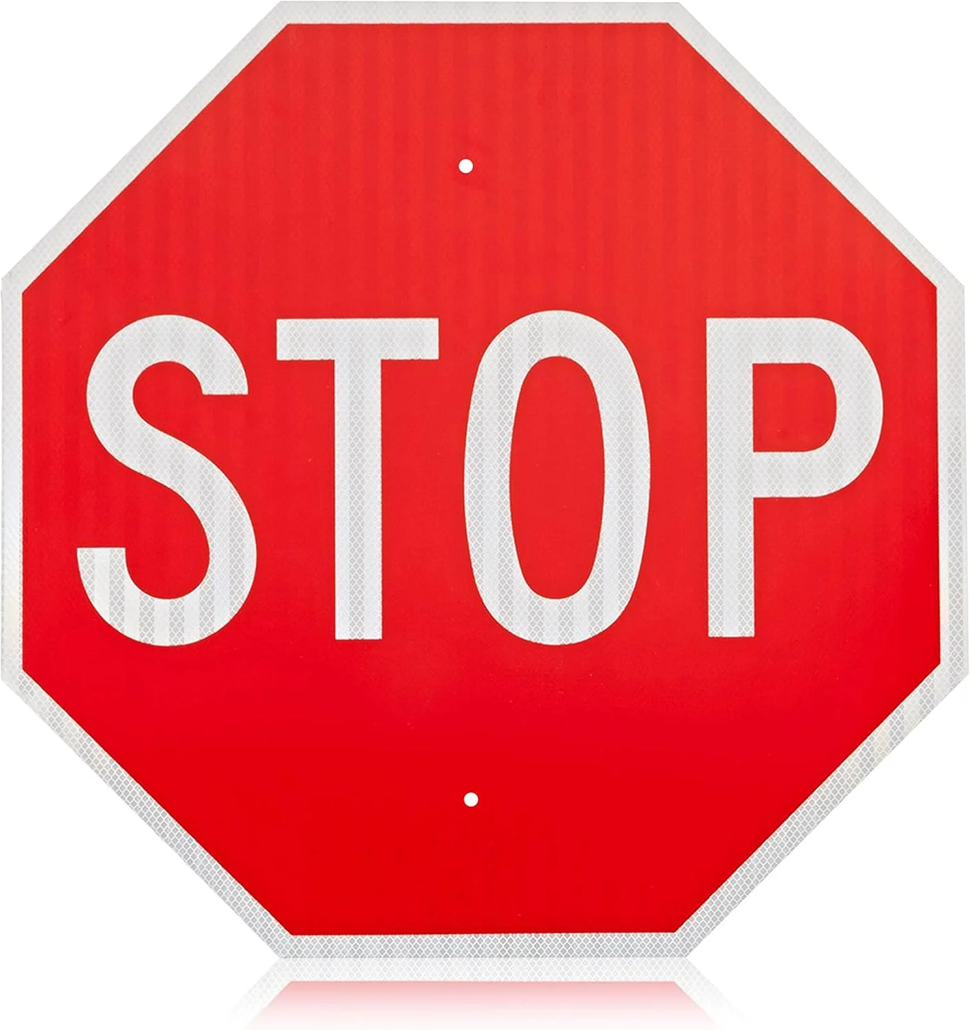 تابلو ایست OLANZU سایز 60x60 سانتی متر - تابلوی ترافیکی فلزی آلومینیومی درجه مهندسی با پوشش UV - تابلوی خیابانی لانه زنبوری بسیار بازتابنده - مقاوم در برابر زنگ زدگی و شرایط آب و هوایی برای کنترل ترافیک و ایمنی