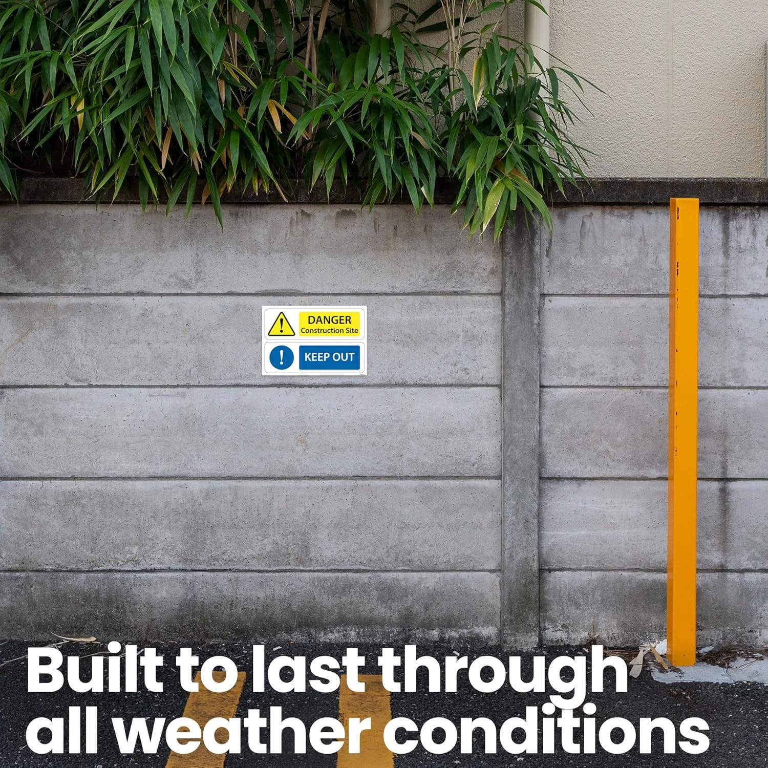 تابلو خطر ورود ممنوع RDLCAR، تابلوهای سایت ساخت و ساز خطرناک، ضخامت 4 میلی متر، تابلوی ایمنی حرفه ای سایت، ایده آل برای حفاظت از خطر، دید بالا 200mm x 300mm