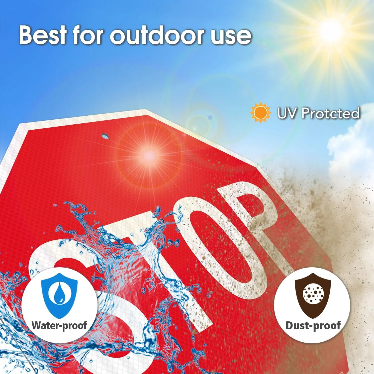 تابلو ایست GicnKeuz، علائم راهنمایی و رانندگی 45x45 سانتی متر، بازتابندگی بالا - ورق آلومینیومی بازتابنده درجه مهندسی، تابلوی ایست فلزی ضد زنگ برای خیابان و جاده، مقاوم در برابر آب و هوا، ضد آب و مقاوم در برابر محو شدن، 2 سوراخ از پیش تعیین شده (بسته 2 عددی) تابلو ایست GicnKeuz، علائم راهنمایی و رانندگی 45x45 سانتی متر، بازتابندگی بالا - ورق آلومینیومی بازتابنده درجه مهندسی، تابلوی ایست فلزی ضد زنگ برای خیابان و جاده، مقاوم در برابر آب و هوا، ضد آب و مقاوم در برابر محو شدن، 2 سوراخ از پیش تعیین شده (بسته 2 عددی)