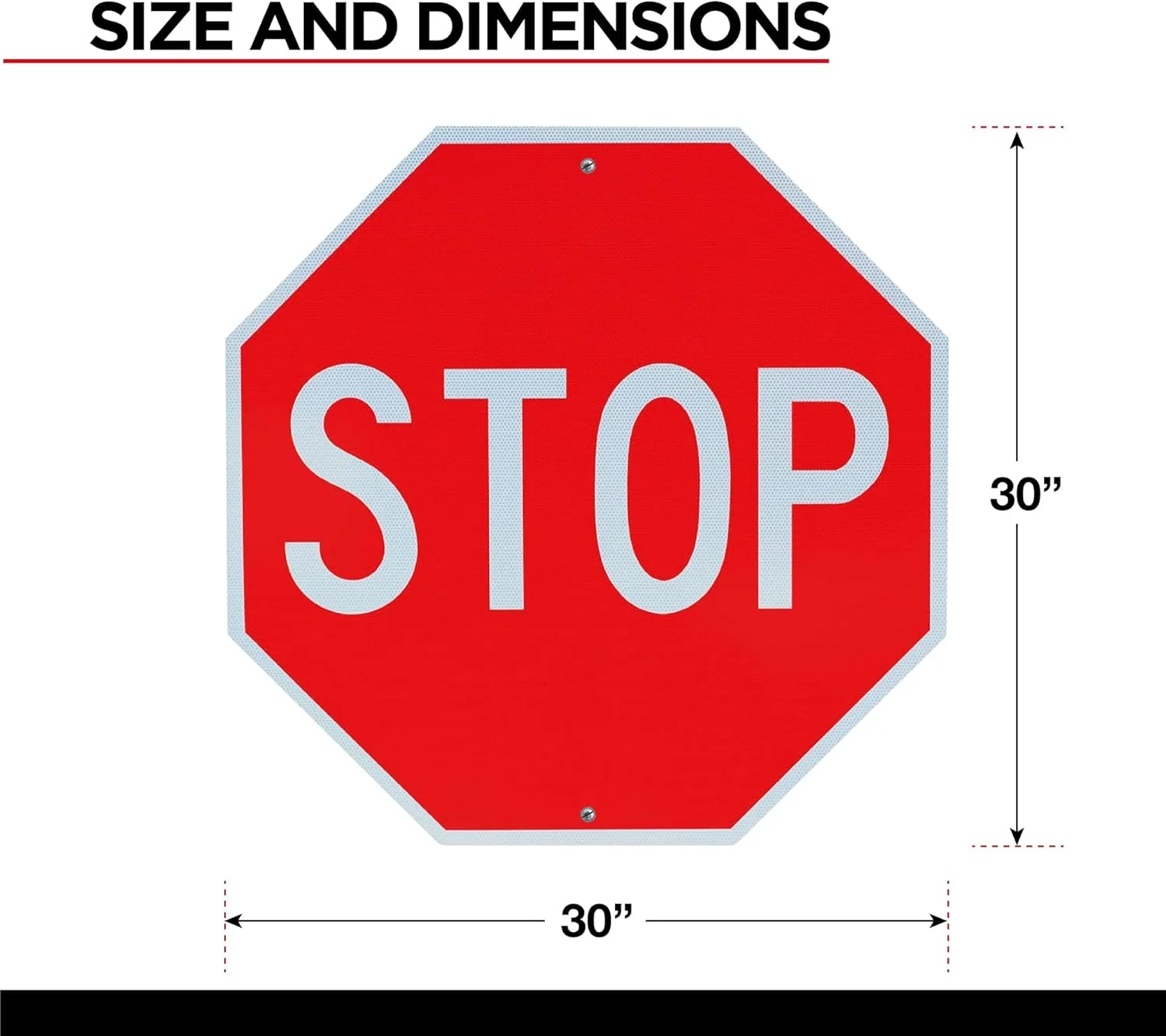 تابلو ایست فلزی آلومینیومی درجه مهندسی OLANZU، 76 در 76 سانتی متر - شیت لانه زنبوری بازتابنده با شدت بالا - تابلوی راهنمایی و رانندگی با پوشش UV - تابلوی خیابانی محافظت شده در برابر اشعه ماوراء بنفش برای کنترل ترافیک و ایمنی