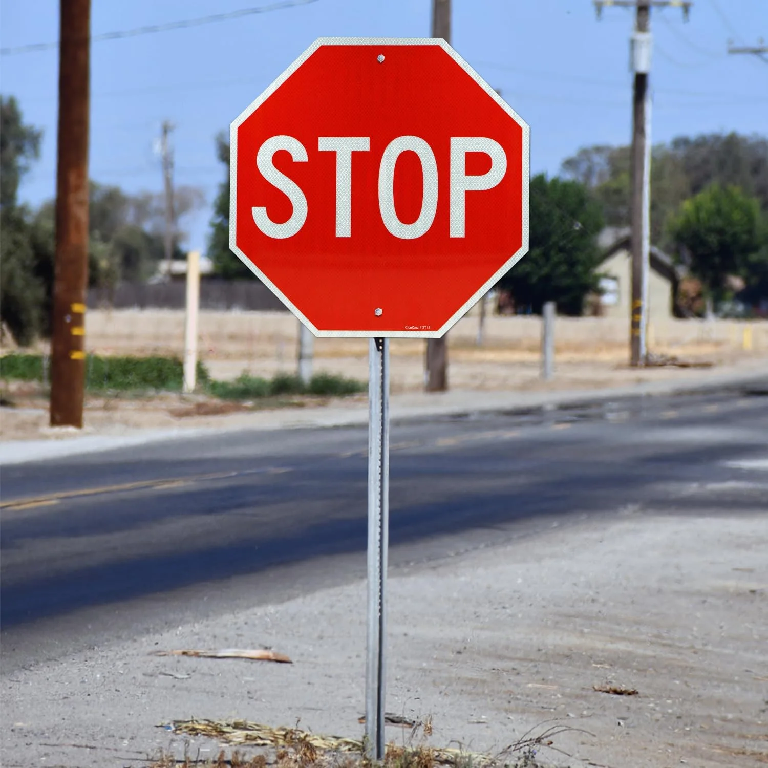 تابلو ایست GicnKeuz، علائم راهنمایی و رانندگی 45x45 سانتی متر، بازتابندگی بالا - ورق آلومینیومی بازتابنده درجه مهندسی، تابلوی ایست فلزی ضد زنگ برای خیابان و جاده، مقاوم در برابر آب و هوا، ضد آب و مقاوم در برابر محو شدن، 2 سوراخ از پیش تعیین شده (بسته 2 عددی) تابلو ایست GicnKeuz، علائم راهنمایی و رانندگی 45x45 سانتی متر، بازتابندگی بالا - ورق آلومینیومی بازتابنده درجه مهندسی، تابلوی ایست فلزی ضد زنگ برای خیابان و جاده، مقاوم در برابر آب و هوا، ضد آب و مقاوم در برابر محو شدن، 2 سوراخ از پیش تعیین شده (بسته 2 عددی)