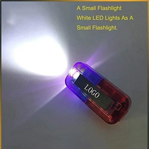 چراغ هشدار دهنده شخصی پلیس با گیره، چراغ شانه ای با سوت الکترونیکی، چراغ قوه و آهنربا برای نجات در فضای باز، راهنمایی ترافیک، گشت های پلیس، دوچرخه سواری، دویدن در شب، ایفای نقش (قرمز/آبی)