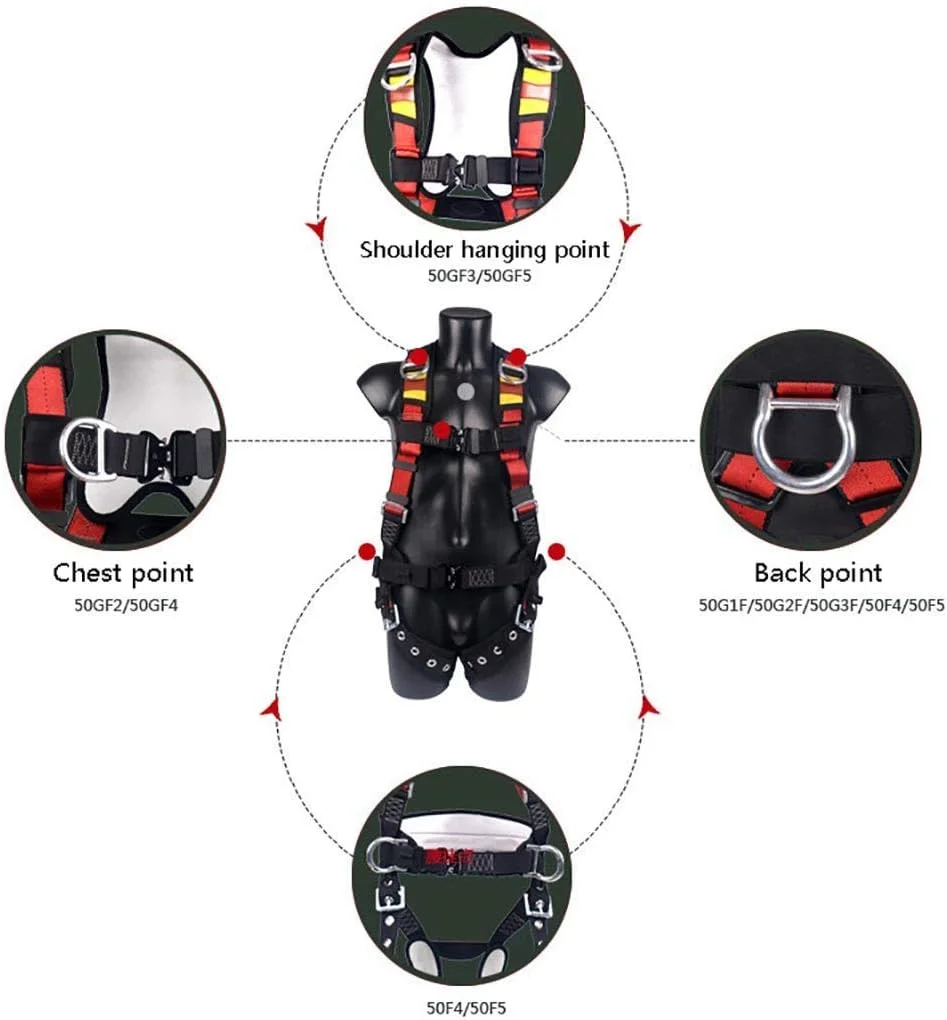 هارنس ایمنی تمام بدن تجهیزات حفاظت فردی کمربند ایمنی، کوهنوردی، نجات آتش نشانی، بار کاری: 22KN هارنس ایمنی تمام بدن تجهیزات حفاظت فردی کمربند ایمنی، کوهنوردی، نجات آتش نشانی، بار کاری: 22KN