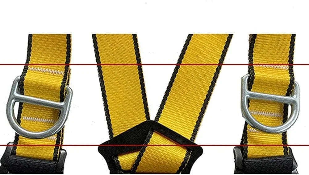 هارنس ایمنی ضد سقوط تمام بدن، کمربند ایمنی پلی استر مناسب فضای باز، طناب الاستیک، کیف بالشتکی، قلاب دوبل