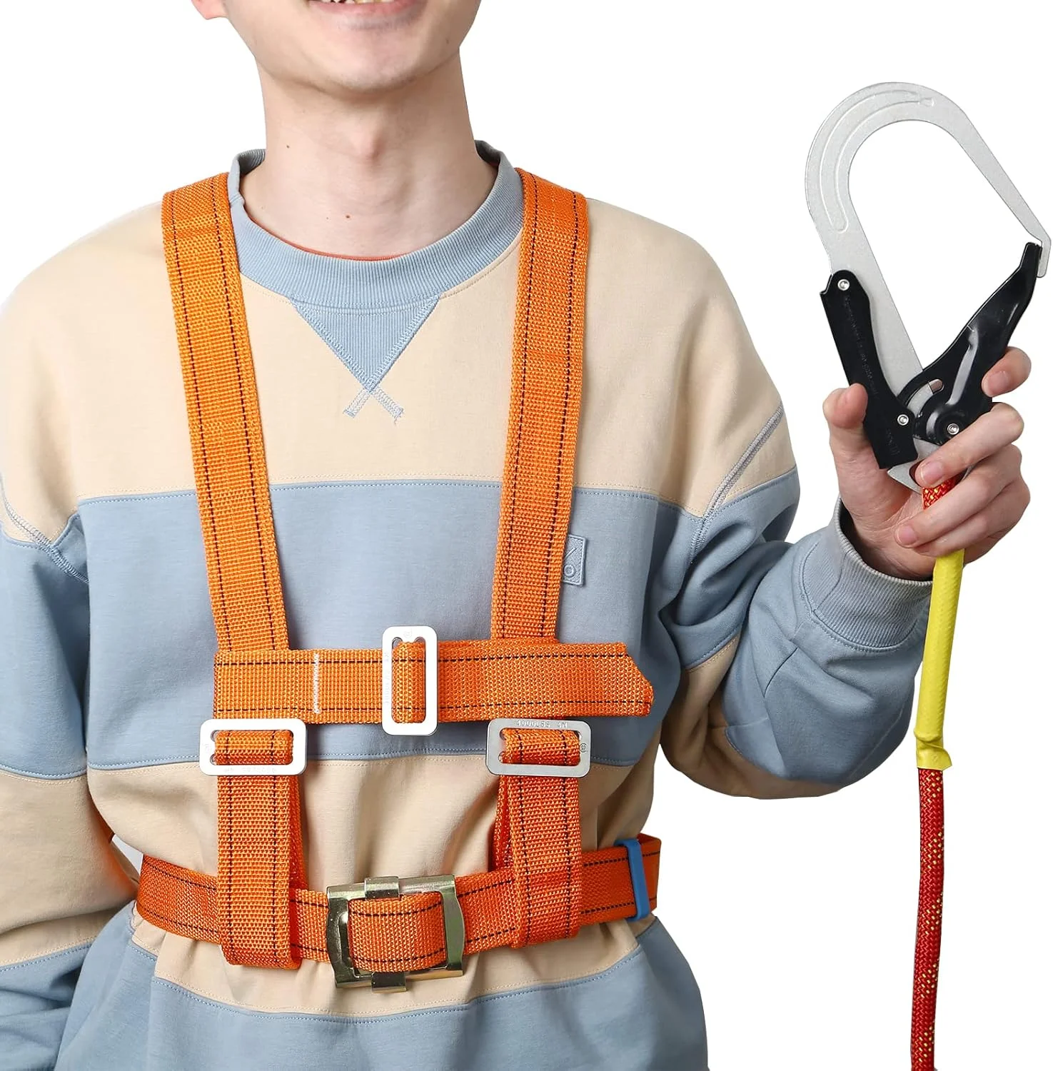 کمربند ایمنی محافظت در برابر سقوط، ست محافظت در برابر سقوط، بند محافظت در برابر سقوط چند منظوره، ارتفاع کامل بدن، مناسب برای کار در ارتفاع، کمربند ایمنی، هارنس کوهنوردی قابل تنظیم برای صعود به درخت