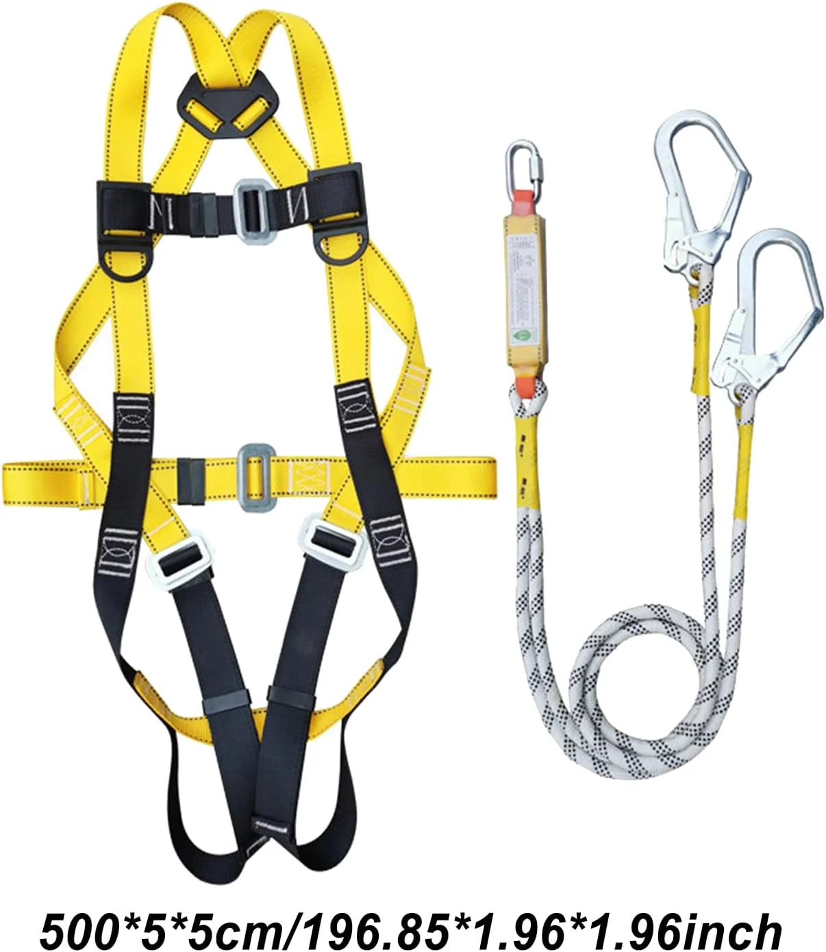 کیت محافظت در برابر سقوط هارنس ایمنی، کمربند محافظت کامل در برابر سقوط 5 نقطه ای، کیت ایمنی هارنس قابل تنظیم برای سقف، هارنس محافظت کامل از بدن برای سقف، بند محافظت در برابر سقوط چند منظوره