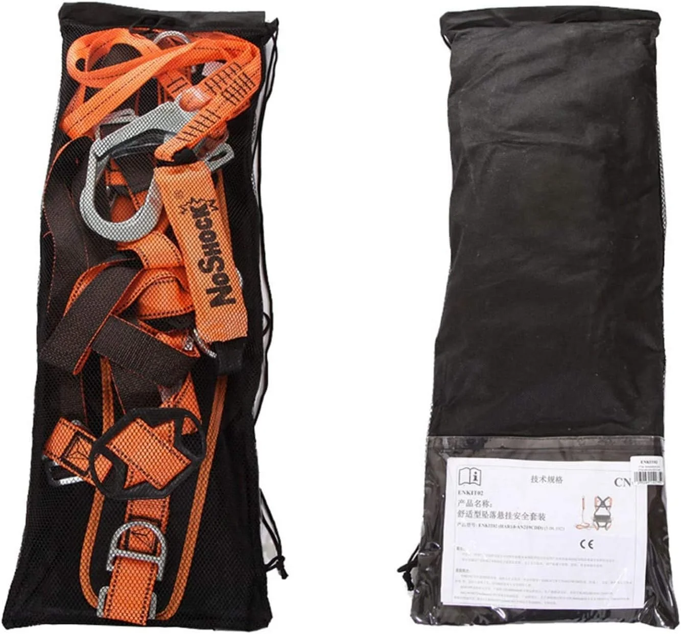 ست رک ضد سقوط ایمنی، کمربند ایمنی قابل تنظیم هارنس صندلی کوهنوردی در فضای باز صنعتی، هارنس ایمنی تمام بدن برای محافظت در برابر سقوط در کار در ارتفاع