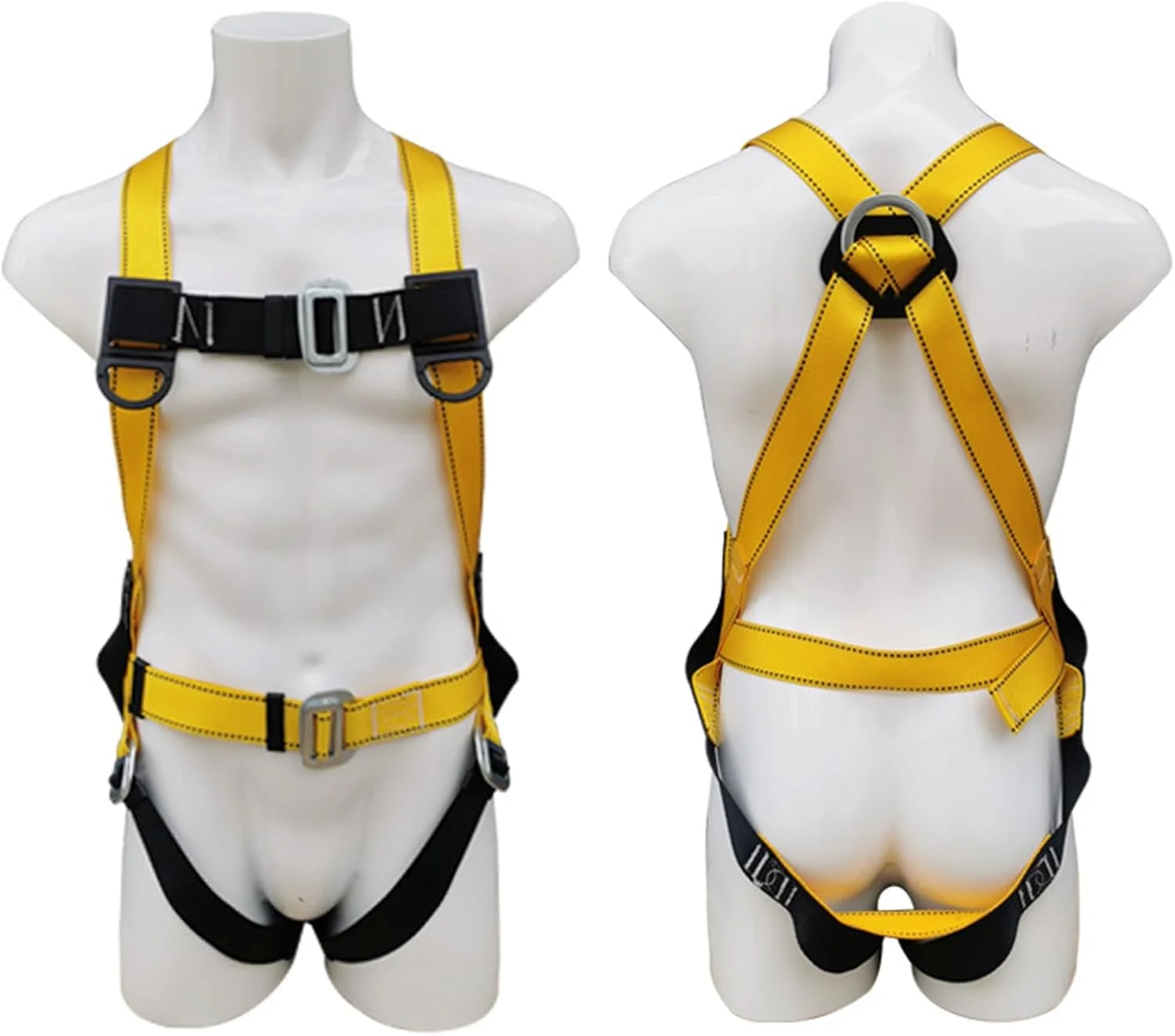 کیت محافظت در برابر سقوط هارنس ایمنی، کمربند محافظت کامل در برابر سقوط 5 نقطه ای، کیت ایمنی هارنس قابل تنظیم برای سقف، هارنس محافظت کامل از بدن برای سقف، بند محافظت در برابر سقوط چند منظوره