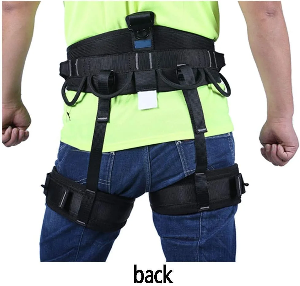 هارنس ایمنی محافظت در برابر سقوط MYIME، کیت هارنس صخره نوردی، کمربند محافظت از کار در ارتفاع بالا نیم تنه برای درخت نوردی، کوهنوردی و ورزش های فضای باز LEOWE