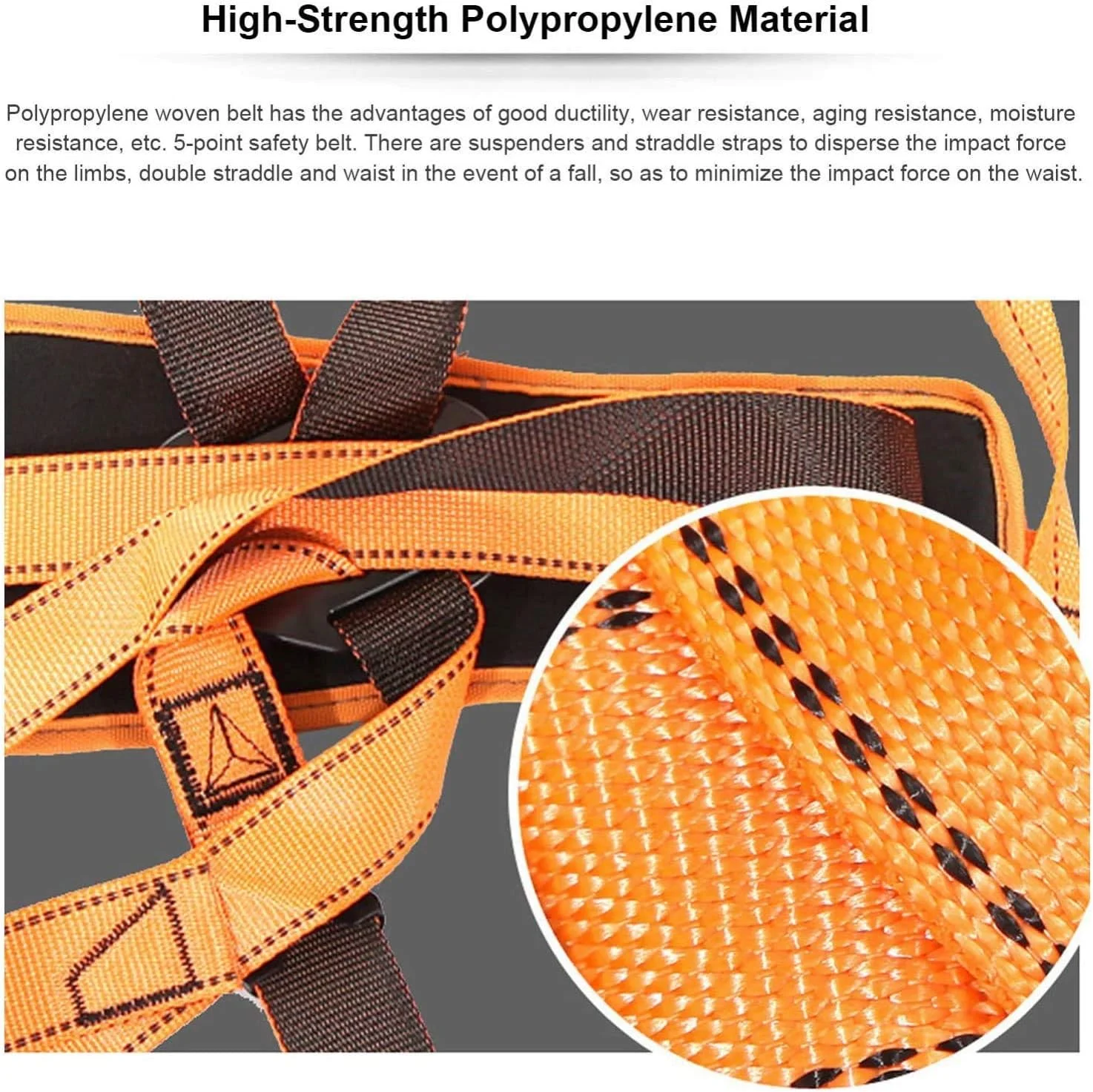 ست رک ضد سقوط ایمنی، کمربند ایمنی قابل تنظیم هارنس صندلی کوهنوردی در فضای باز صنعتی، هارنس ایمنی تمام بدن برای محافظت در برابر سقوط در کار در ارتفاع