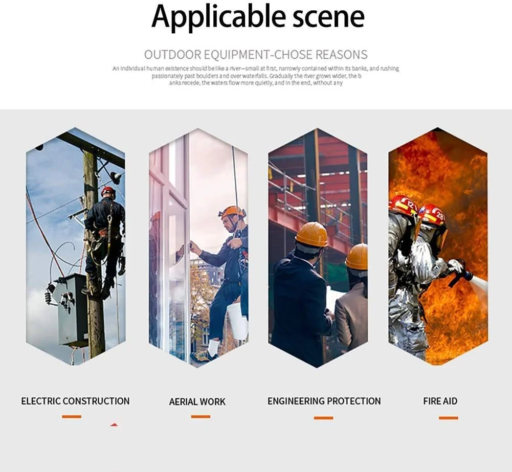 هارنس ایمنی ساختمانی MYIME، هارنس تمام بدن، هارنس ایمنی 5 نقطه ای توقف سقوط، اتصال سریع پاها و سینه، دارای پد پشتی، حلقه های D پشتی و جانبی، کمربند موقعیت یابی، برای کار هوایی LEOWE