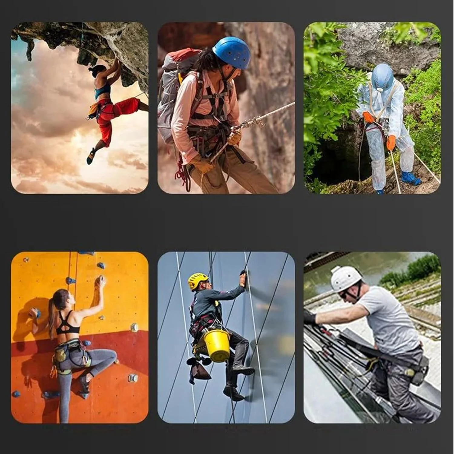 هارنس سنگ نوردی مردانه | هارنس کمربند ایمنی قابل تنظیم | محافظت از کمر با تسمه های قوی تحمل بار، کمربندهای پشتیبانی برای غارنوردی، صخره نوردی، فرود