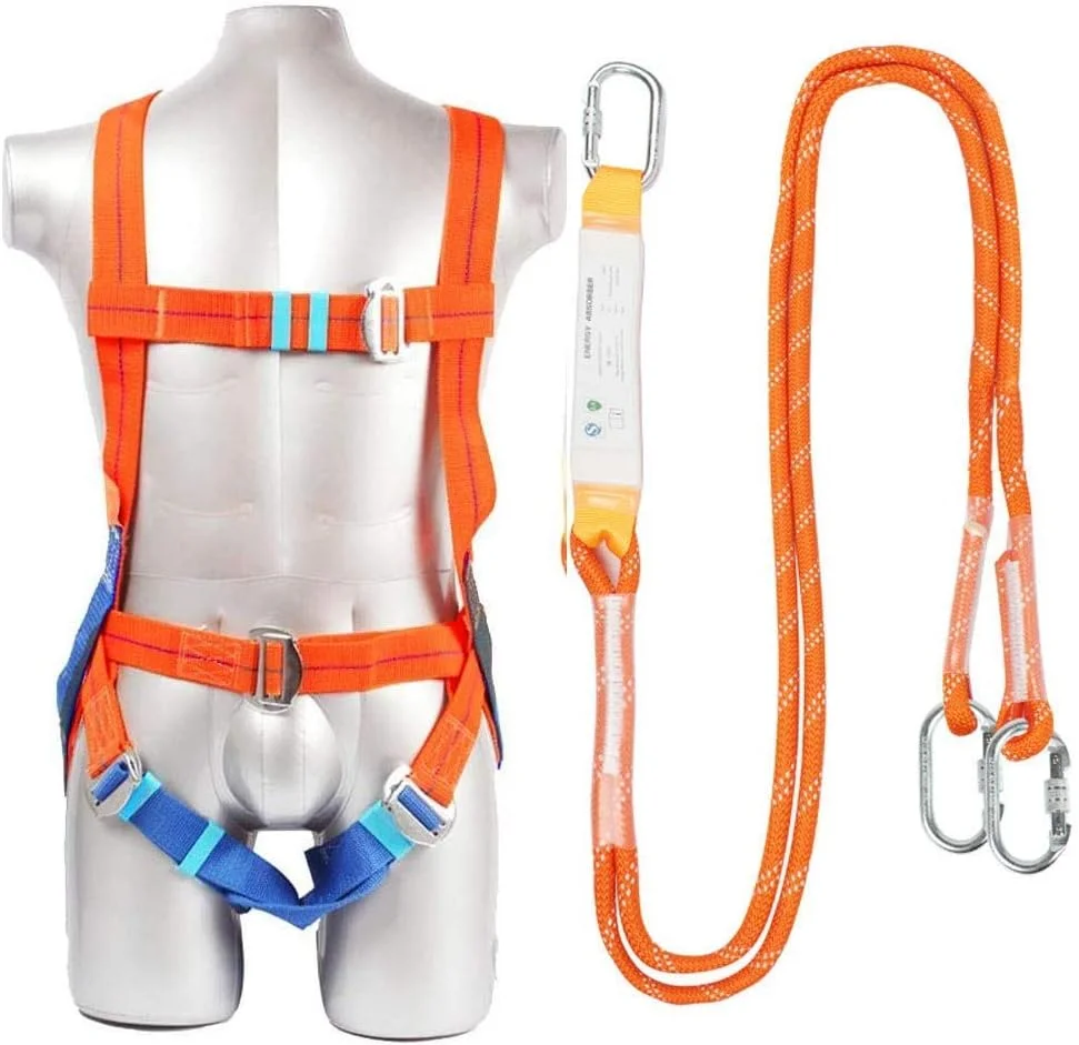 SAFETY HARNESS | SAFETY WAIST BELT WITH SINGLE HOOK AND NAIL POUCH | FALL PROTECTION | ORANGE |ADJUSTABLE WAIST BELT |MATING BUCKLE |BACK SPONGE SUPPORT |CLEARWAY - RYXO SAFETY