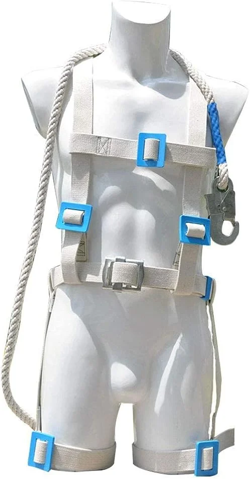 هارنس ایمنی پنج نقطه ای با پوشش کامل پشت، مقاوم در برابر شعله، مقاوم در برابر درجه حرارت بالا، کمربند ضد سقوط برای کار در ارتفاع