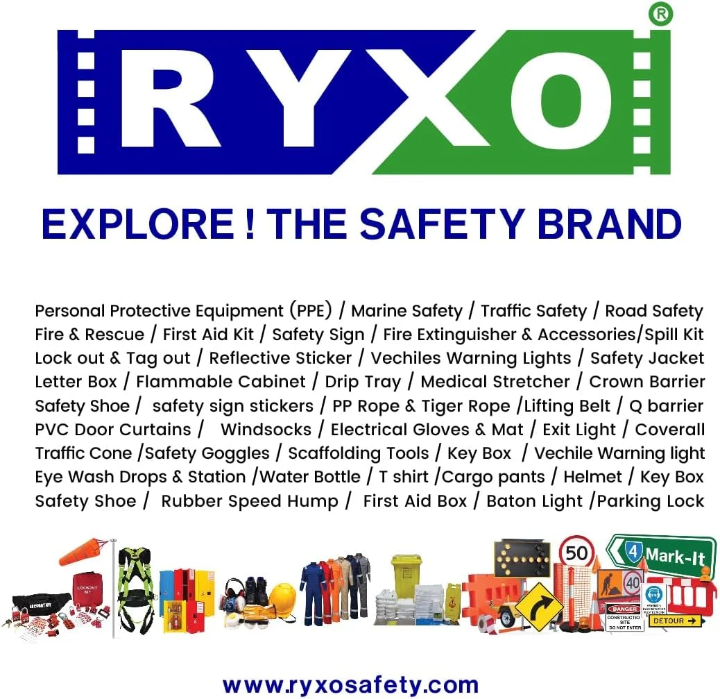 SAFETY HARNESS | SAFETY WAIST BELT WITH SINGLE HOOK AND NAIL POUCH | FALL PROTECTION | ORANGE |ADJUSTABLE WAIST BELT |MATING BUCKLE |BACK SPONGE SUPPORT |CLEARWAY - RYXO SAFETY