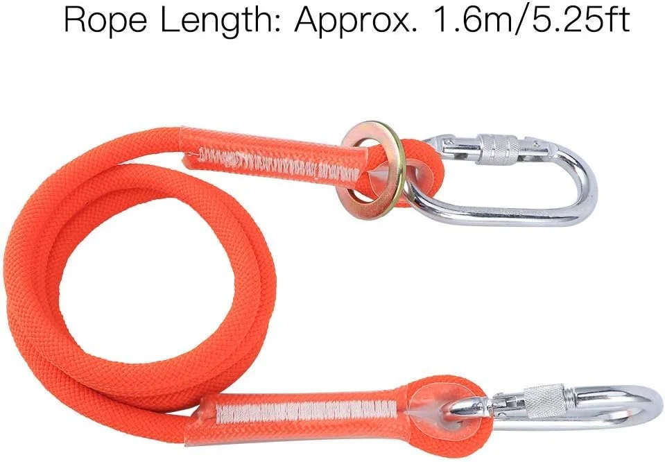 هارنس ایمنی سقوط 1.6 متری با سگک کوچک، کمربند ایمنی کار در ارتفاع با طناب و بند برای ساخت و ساز در فضای باز