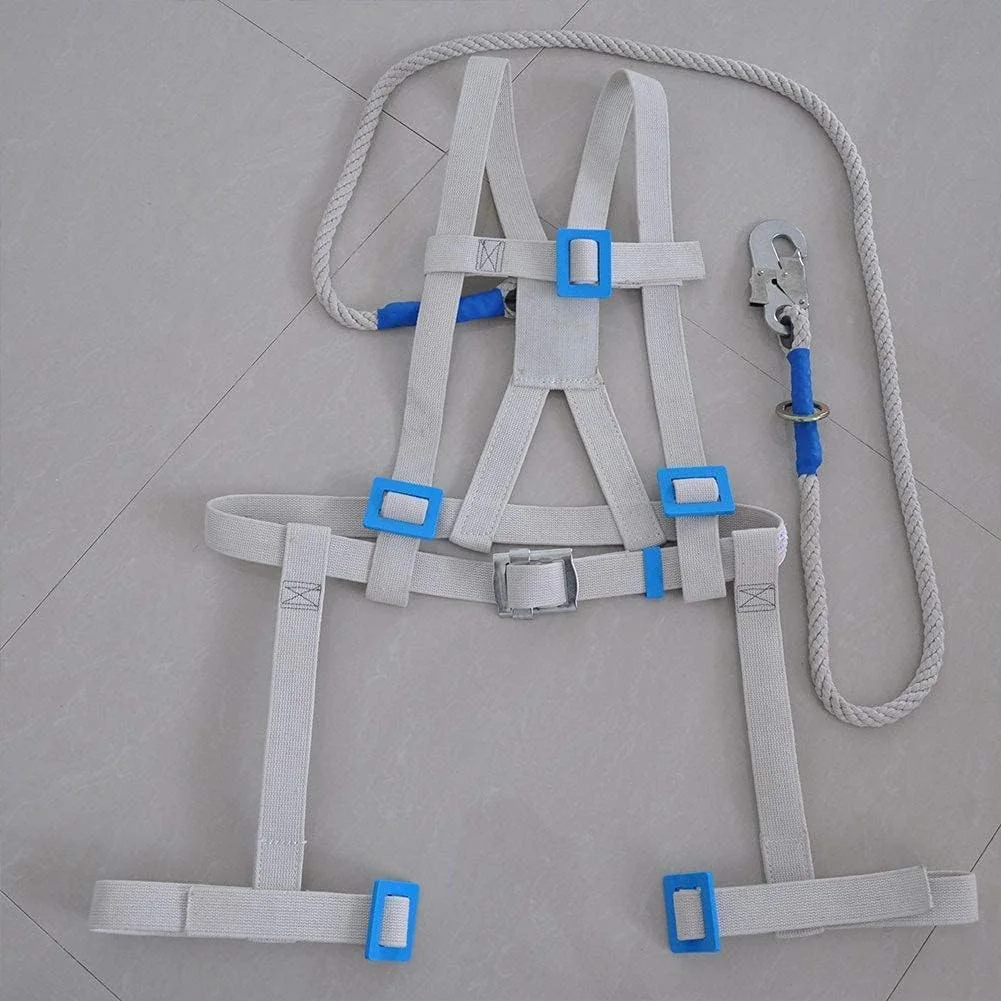 هارنس ایمنی پنج نقطه ای با پوشش کامل پشت، مقاوم در برابر شعله، مقاوم در برابر درجه حرارت بالا، کمربند ضد سقوط برای کار در ارتفاع