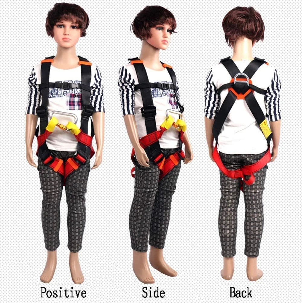 هارنس ایمنی کوهنوردی کودکان MYIME، کمربند محافظت در برابر سقوط برای صخره نوردی داخلی و خارجی، تحمل بار 15KN مدل LEOWE