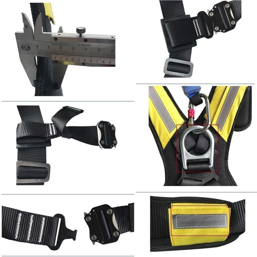 هارنس ایمنی MYIME، هارنس محافظت در برابر سقوط ممتاز، هارنس تمام بدن، کمربند ایمنی محافظت در برابر سقوط جهانی، برای فضای باز، داربست، سقف کاری LEOWE