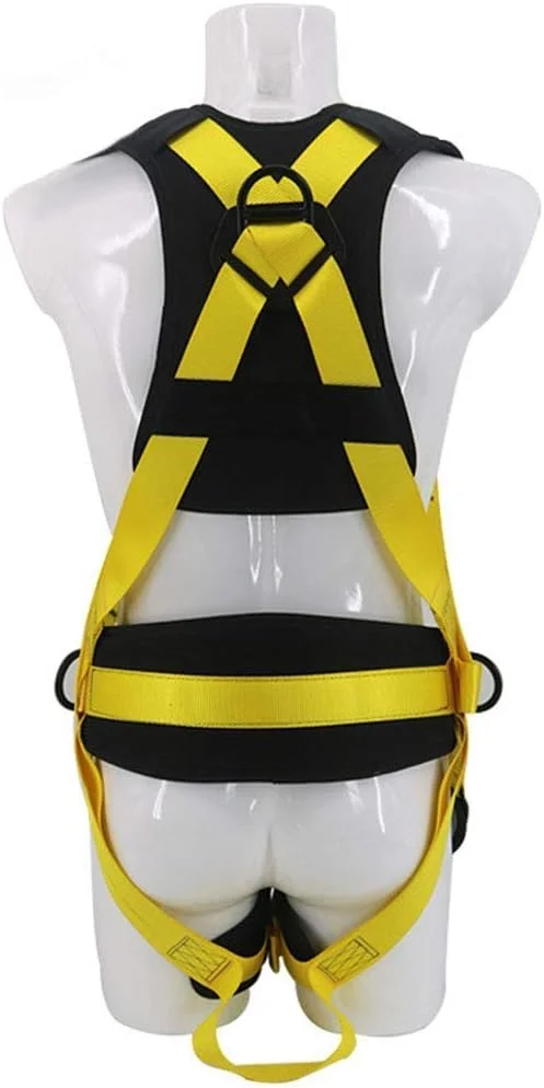 هارنس ایمنی پنج نقطه ای ضد سقوط به سبک اروپایی برای کار در ارتفاع با پشتی دوبل و کمربند ایمنی تمام بدن