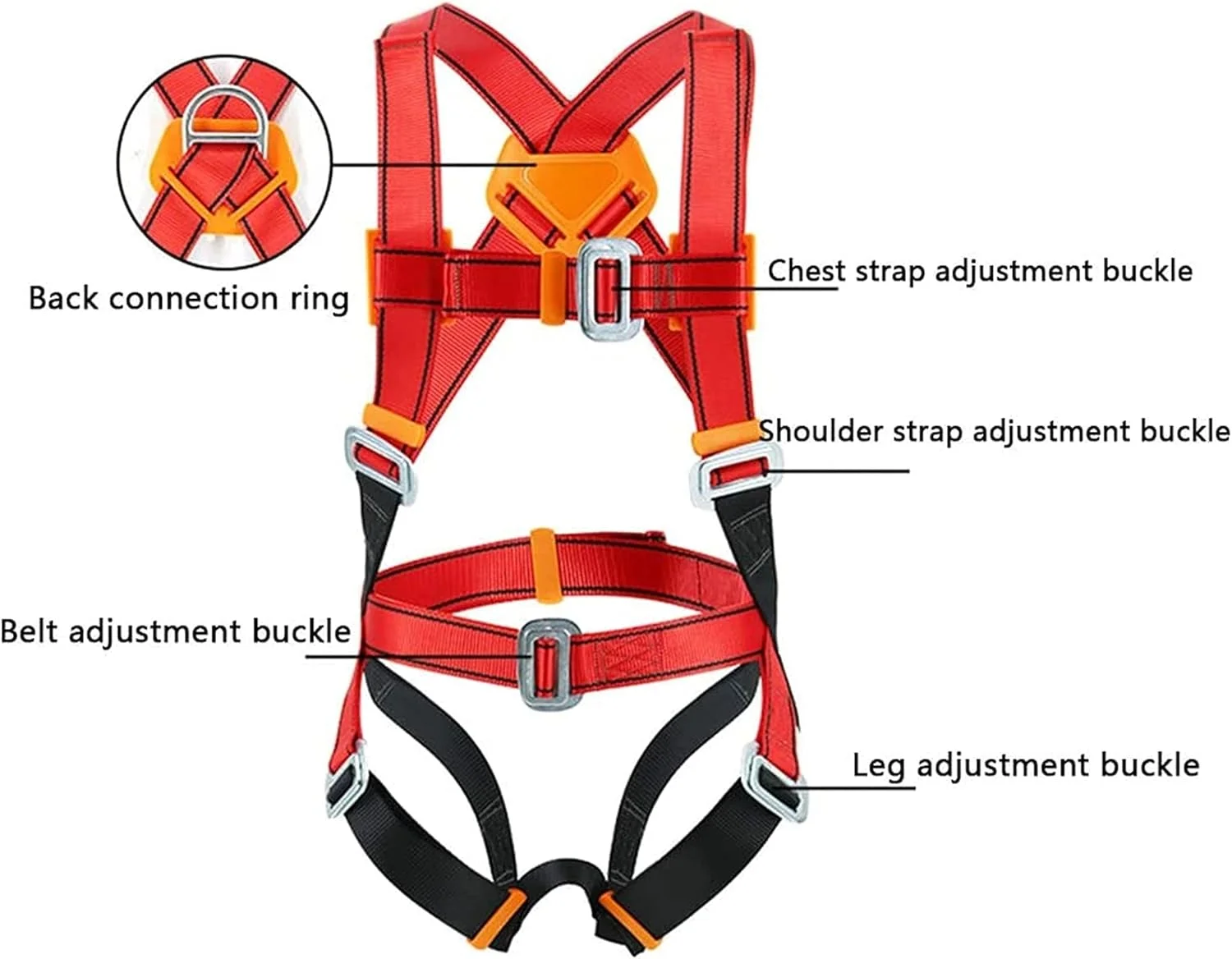 کمربند ایمنی سقوط ShoFbi، کمربند ایمنی صنعتی حلقه سه بعدی برای جلوگیری از سقوط، کمربند ایمنی برای جلوگیری از سقوط در صخره نوردی، کیت مهار ایمنی