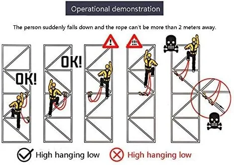 هارنس ایمنی تمام بدن ShoFbi تجهیزات حفاظت فردی کمربند ایمنی پنج نقطه ای مقاوم در برابر سایش کمربند میله کوهنوردی