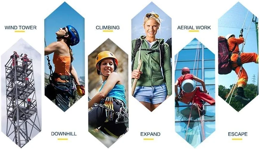 کیت ضد سقوط هارنس ایمنی کمربند محافظ بدن قابل تنظیم برای کوهنوردی، غارنوردی، سقف کاری و بام کیت ضد سقوط هارنس ایمنی کمربند محافظ بدن قابل تنظیم برای کوهنوردی، غارنوردی، سقف کاری و بام