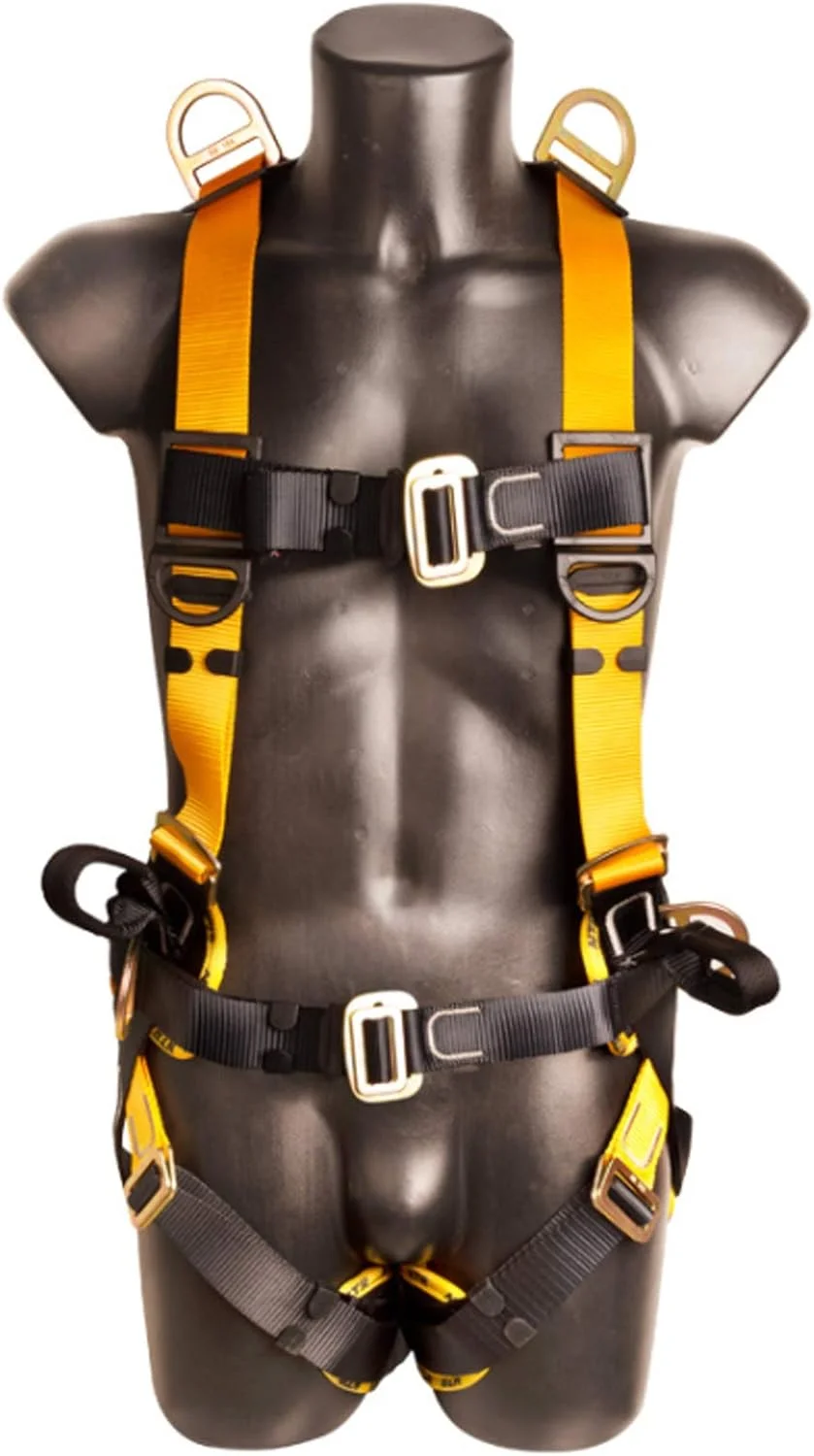 هارنس ایمنی KENONU هارنس تمام بدن برای جلوگیری از سقوط، کمربند ایمنی کار در فضای محدود با طناب تکی و قلاب بزرگ