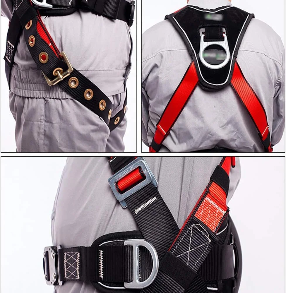 هارنس ساختمانی، هارنس تمام بدن، هارنس ایمنی 5 نقطه، محافظت در برابر سقوط، رهاسازی سریع پاها و سینه، دارای پد پشتی، حلقه های D در پشت و طرفین، کمربند موقعیت یابی، برای کار هوانوردی