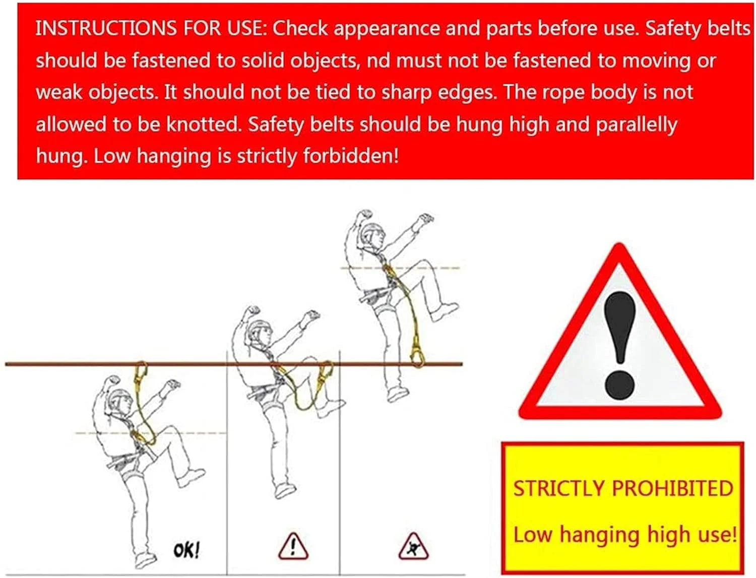 کمربند ایمنی سقوط ShoFbi، کمربند ایمنی صنعتی حلقه سه بعدی برای جلوگیری از سقوط، کمربند ایمنی برای جلوگیری از سقوط در صخره نوردی، کیت مهار ایمنی