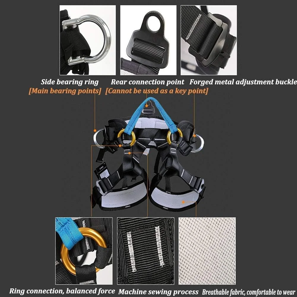 هارنس صعود MYIME، هارنس نیم تنه ایمنی، تجهیزات حفاظت در برابر سقوط، کمربند محافظ کمر و باسن برای صخره نوردی، کوهنوردی، غارنوردی، فرود LEOWE