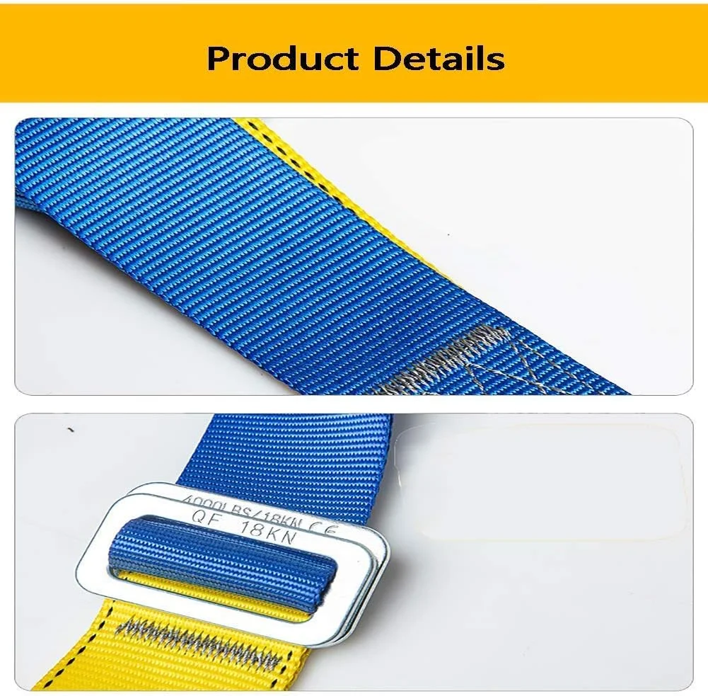 هارنس ایمنی محافظت در برابر سقوط MYIME، کیت ایمنی هارنس سقفی، کیت هارنس صنعتی تمام بدن پنج نقطه ای، کمربند قابل تنظیم با طناب بند قلاب جاذب ضربه LEOWE (رنگ: مجموعه تک قلاب بزرگ)