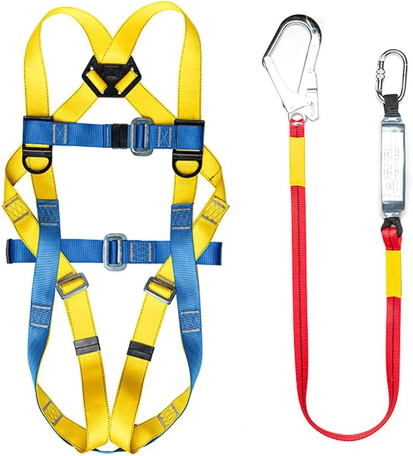 هارنس ایمنی ضد سقوط، کیت ایمنی سقف، هارنس صنعتی پنج نقطه ای تمام بدن، کمربند قابل تنظیم با بند قلاب جذب شوک، A