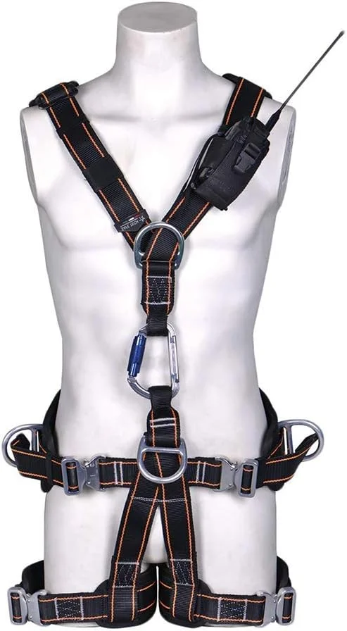 هارنس ایمنی GDJxcvb، هارنس نجات، هارنس ساختمانی با کمربند قابل تنظیم، پدهای پهن شده پا، صفحه پوشش کمر، حلقه های D پشتی و جانبی، کمربند ایمنی کار هوایی نیروی باد