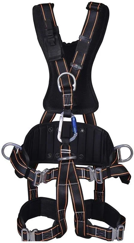 هارنس ایمنی GDJxcvb، هارنس نجات، هارنس ساختمانی با کمربند قابل تنظیم، پدهای پهن شده پا، صفحه پوشش کمر، حلقه های D پشتی و جانبی، کمربند ایمنی کار هوایی نیروی باد