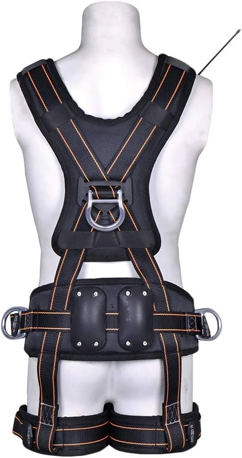 هارنس ایمنی GDJxcvb، هارنس نجات، هارنس ساختمانی با کمربند قابل تنظیم، پدهای پهن شده پا، صفحه پوشش کمر، حلقه های D پشتی و جانبی، کمربند ایمنی کار هوایی نیروی باد