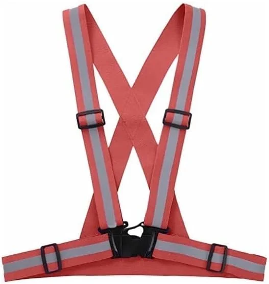 کمربند جلیقه ایمنی بازتابنده قابل تنظیم Yanek، قرمز