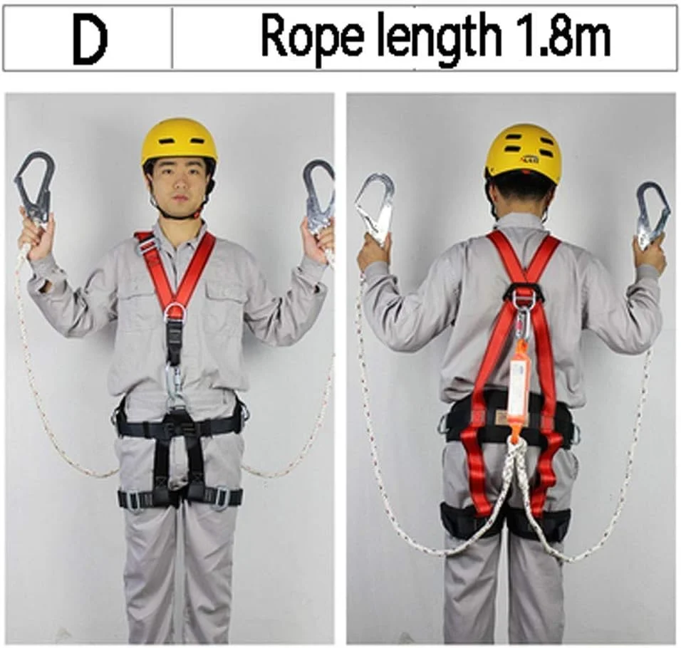 هارنس ایمنی سقوط MYIME، هارنس ایمنی محافظت در برابر سقوط هارنس صخره نوردی کمربند کامل بدن برای نگهداری ساخت و ساز برقکار با طناب محافظت در برابر سقوط LEOWE (رنگ: D، اندازه: 3 متر)