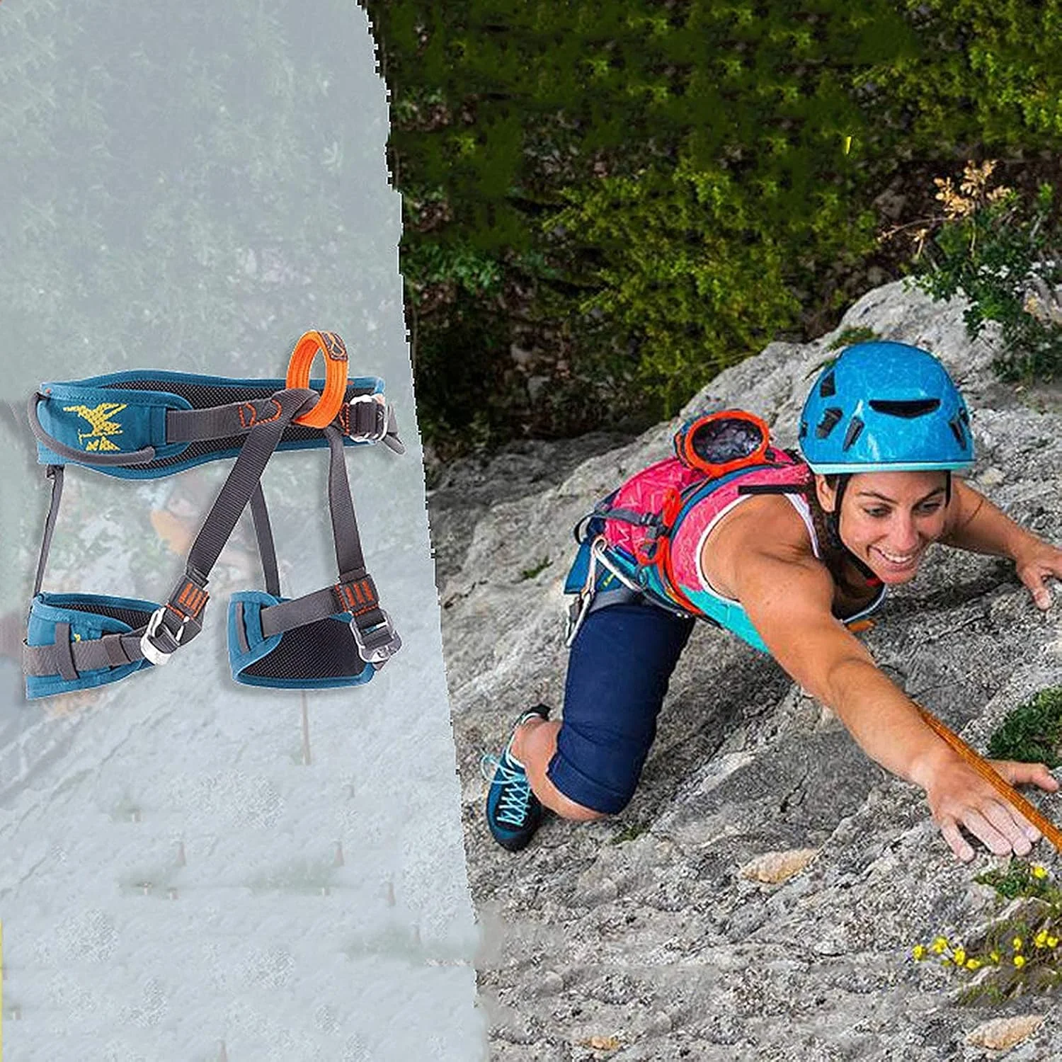 هارنس فرود و جلوگیری از سقوط ShoFbi، کمربند ایمنی نیم تنه برای صخره نوردی، کمربند ایمنی محافظت در برابر سقوط در ارتفاعات بالا، طناب ایمنی محافظ شخصی، کیت هارنس ایمنی