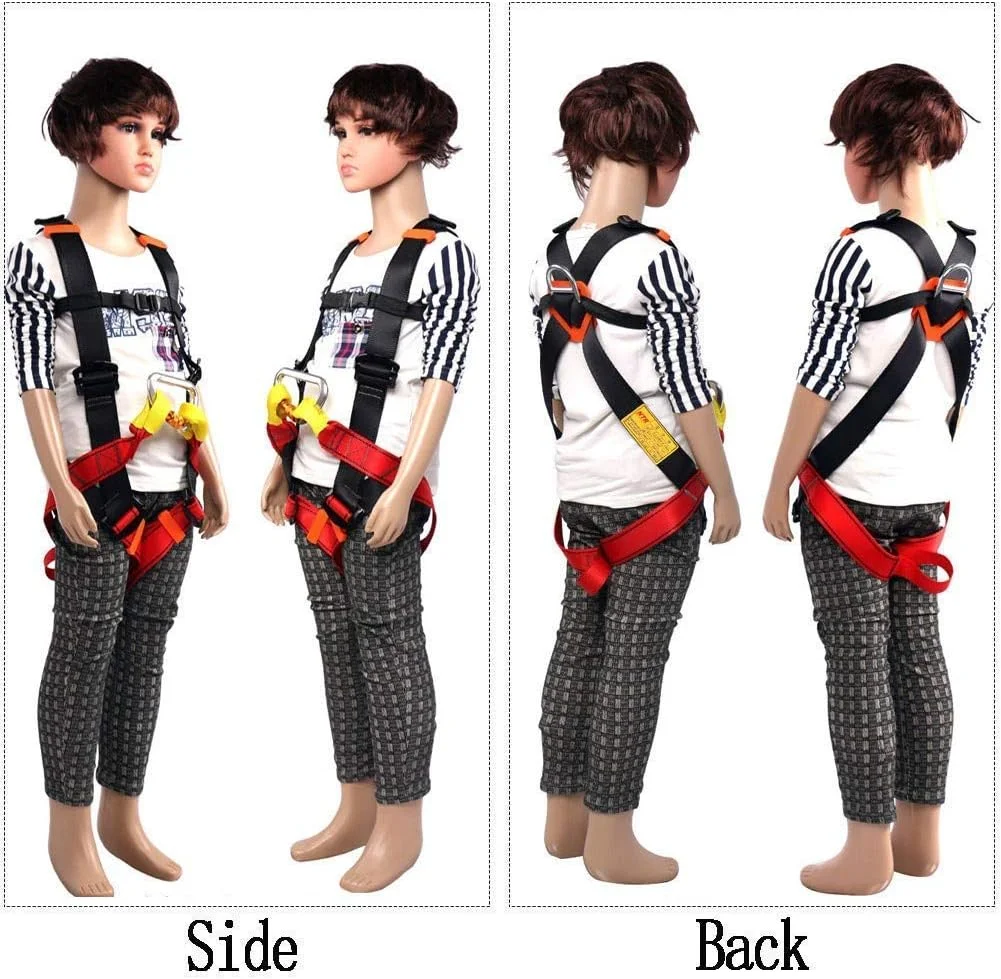 هارنس ایمنی سقوط، هارنس ایمنی صخره نوردی کودک، کمربند محافظ توسعه فضای باز برای زیپ لاین، فرود، تکالیف مدرسه در ارتفاع بالا، محافظ بدن LEOWE (سایز: 13 سال و بالاتر)