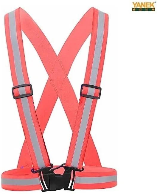 کمربند جلیقه ایمنی بازتابنده قابل تنظیم Yanek، قرمز