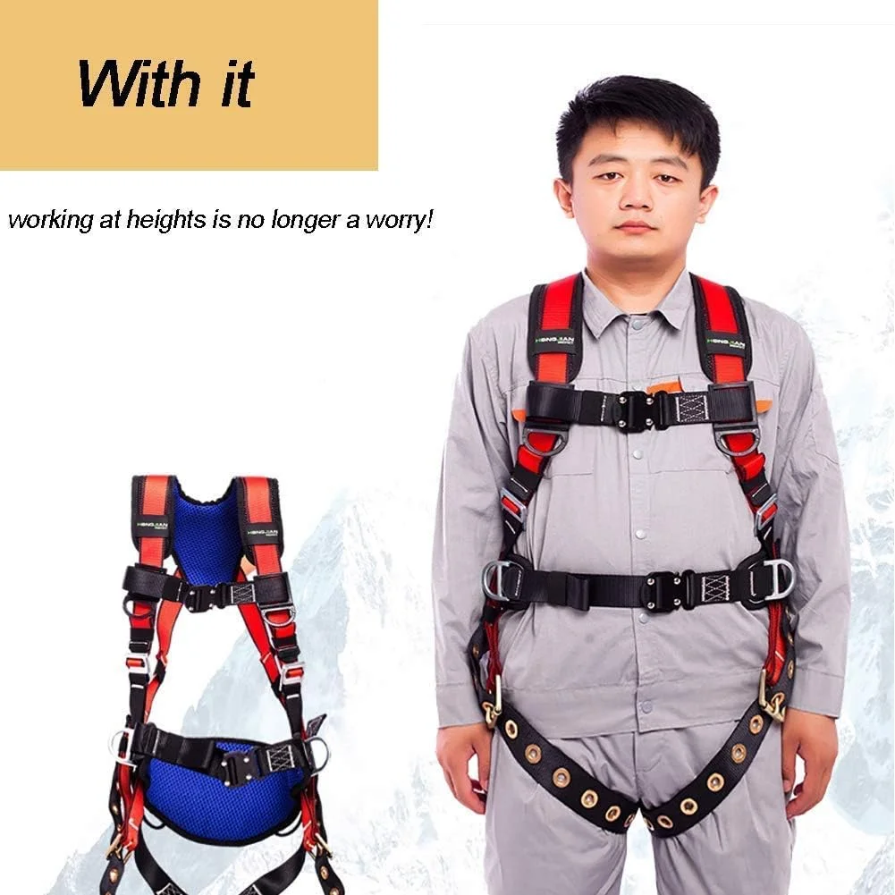 هارنس ایمنی برای سقوط 5 نقطه ای، رهاسازی سریع پاها و سینه، دارای پد پشتی، کمربند موقعیت یابی، برای کار در هوانوردی
