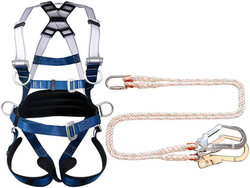 هارنس ایمنی تمام بدن با پشتیبانی کمر، کمربند موقعیت دهی، حلقه های D پشتی و جانبی، برای کار در ارتفاع