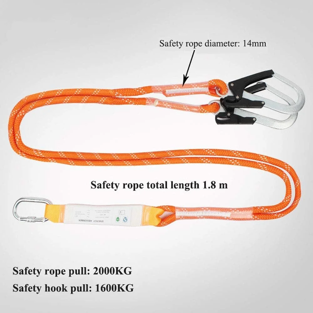 کیت کمربند ایمنی، کمربند ایمنی سقوط گیر قابل تنظیم برای فضای باز، کمربند ایمنی صعود، کمربند ایمنی تمام بدن مناسب برای صخره نوردی و کار در ارتفاع