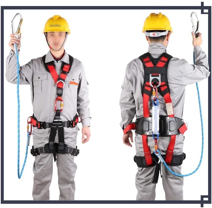 هارنس ایمنی تمام بدن پددار ShoFbi با پشتیبانی کمر، کمربند ایمنی کار در ارتفاع توربین بادی (رنگ: هارنس ایمنی) (هارنس ایمنی)