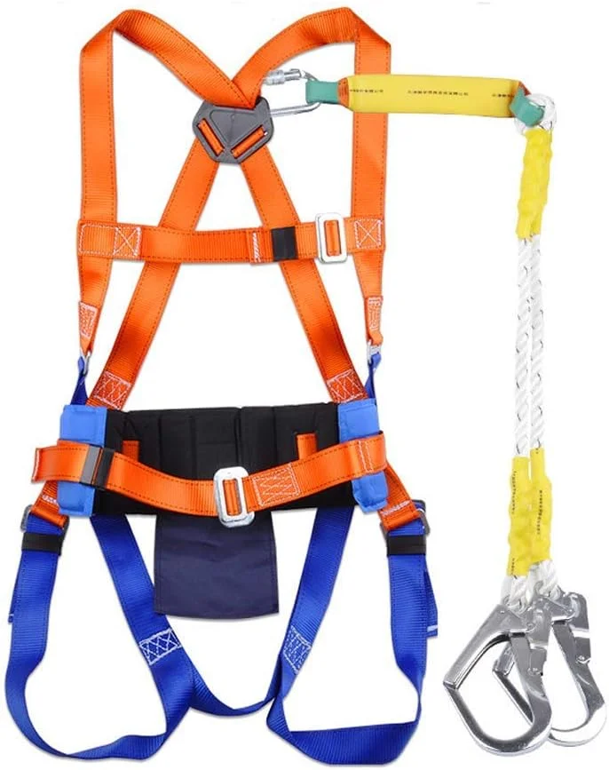 هارنس ایمنی تمام بدن ضد سقوط با 5 حلقه D و کمربند کمر، تجهیزات نجات آتش نشانی شخصی جهانی غارنوردی و فرود
