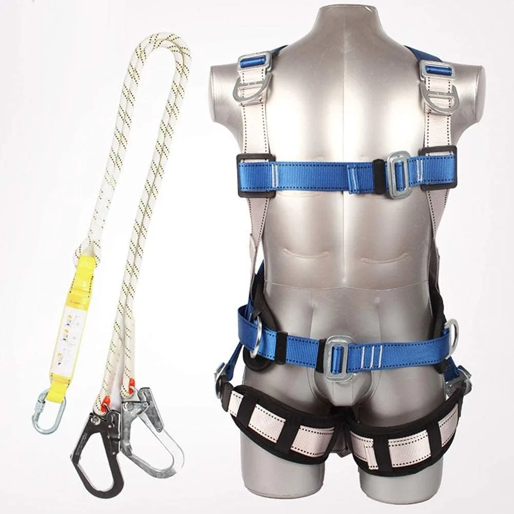 هارنس ایمنی کمربند ایمنی ساخت و ساز در فضای باز تمام بدن پنج نقطه طناب ایمنی نجات آتش نشانی نصب