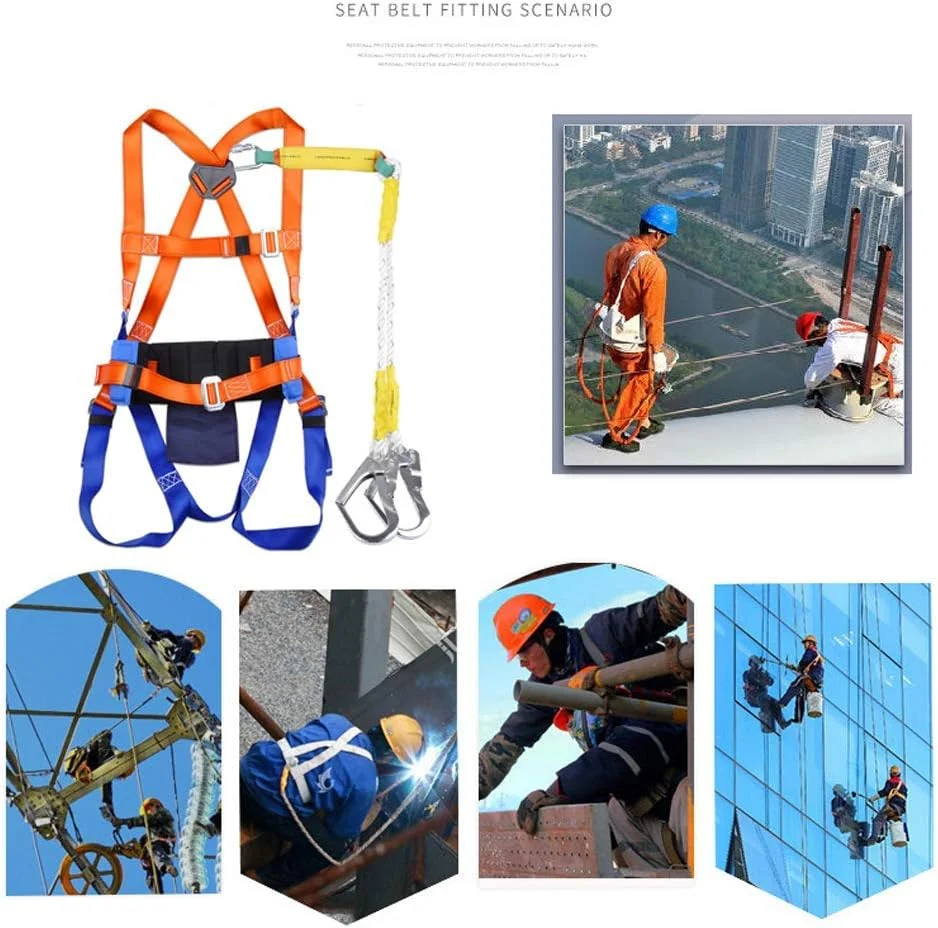 هارنس ایمنی تمام بدن ضد سقوط با 5 حلقه D و کمربند کمر، تجهیزات نجات آتش نشانی شخصی جهانی غارنوردی و فرود